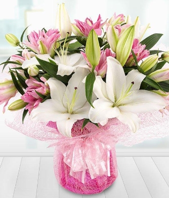 Luxury Lilies Aqua