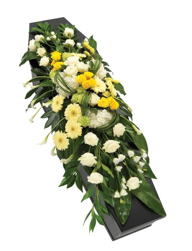 Yellow & White Coffin Spray