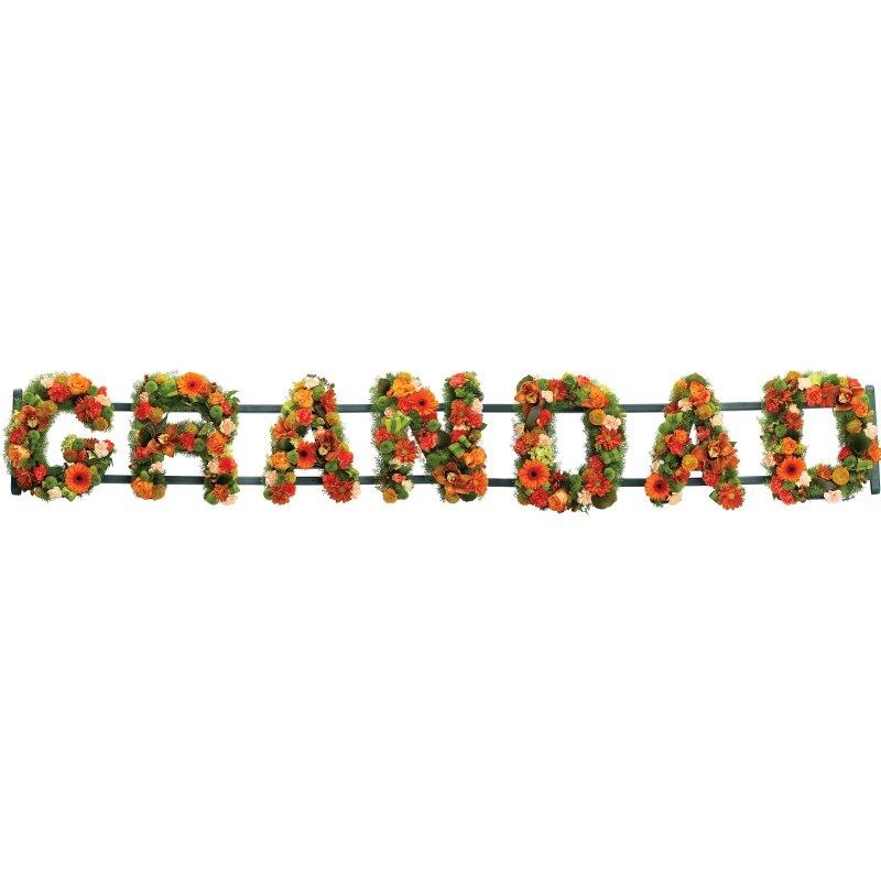Orange Loose Funeral Letters