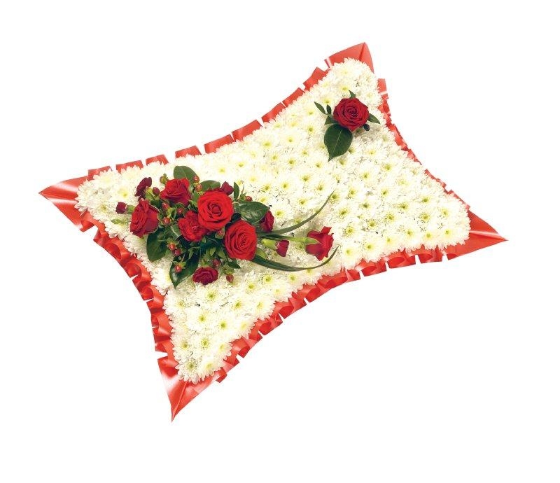 Red and White Pillow