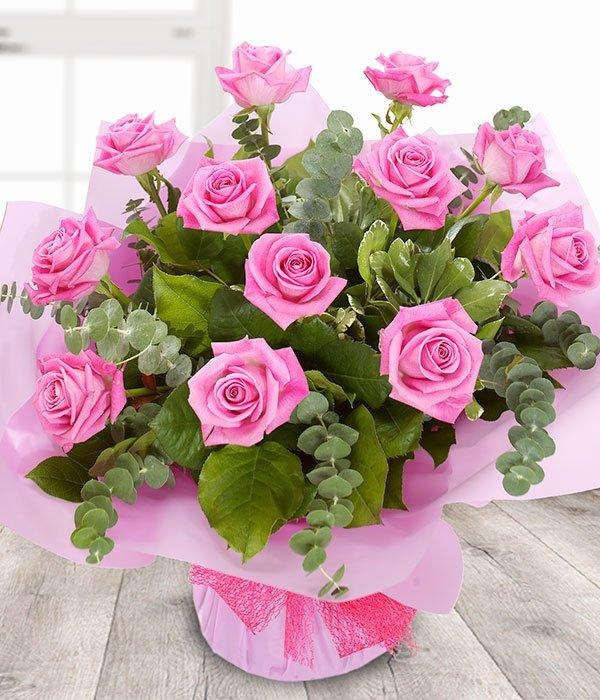 Dozen Pink Roses
