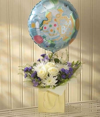 New Baby BOY Aqua & Balloon