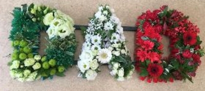 Green, White & Red Loose Letters