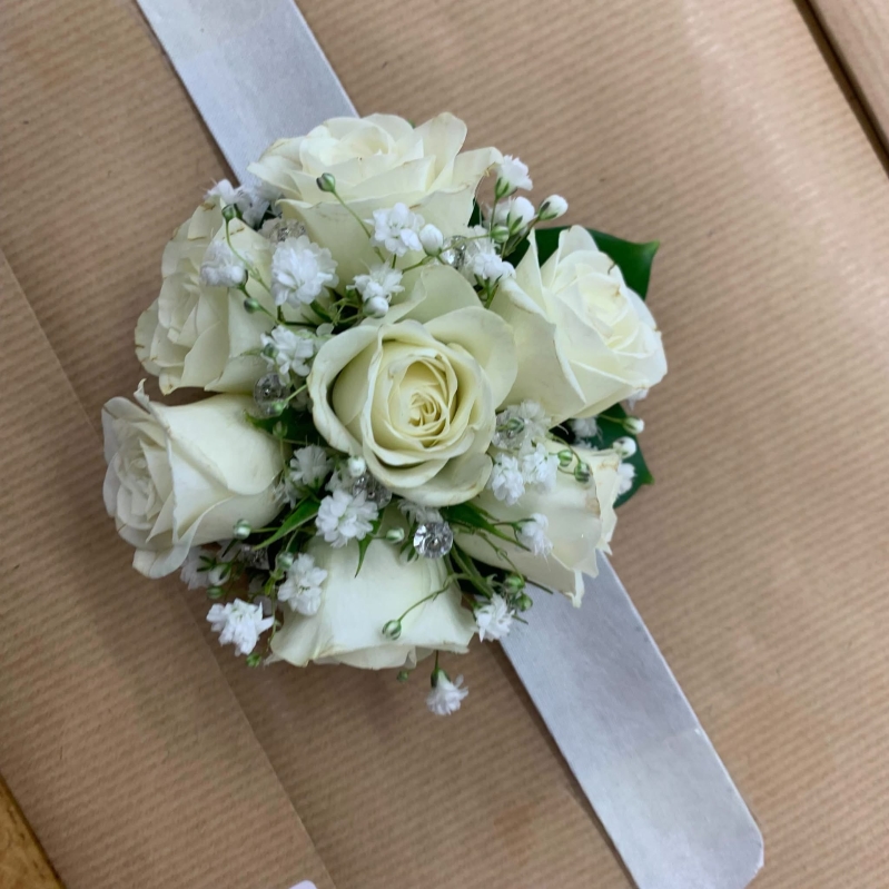 White Wrist Corsage