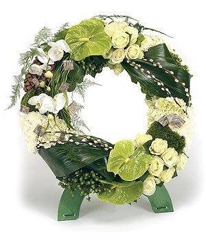 Rose & Anthurium contemporary Wreath.