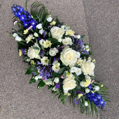 Blue, Purple, White and Cream Double Ended Spray