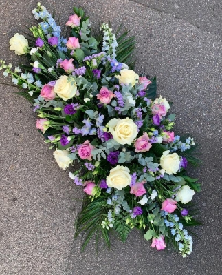 Cottage Garden Coffin Spray