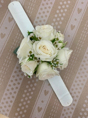 White Wrist Corsage