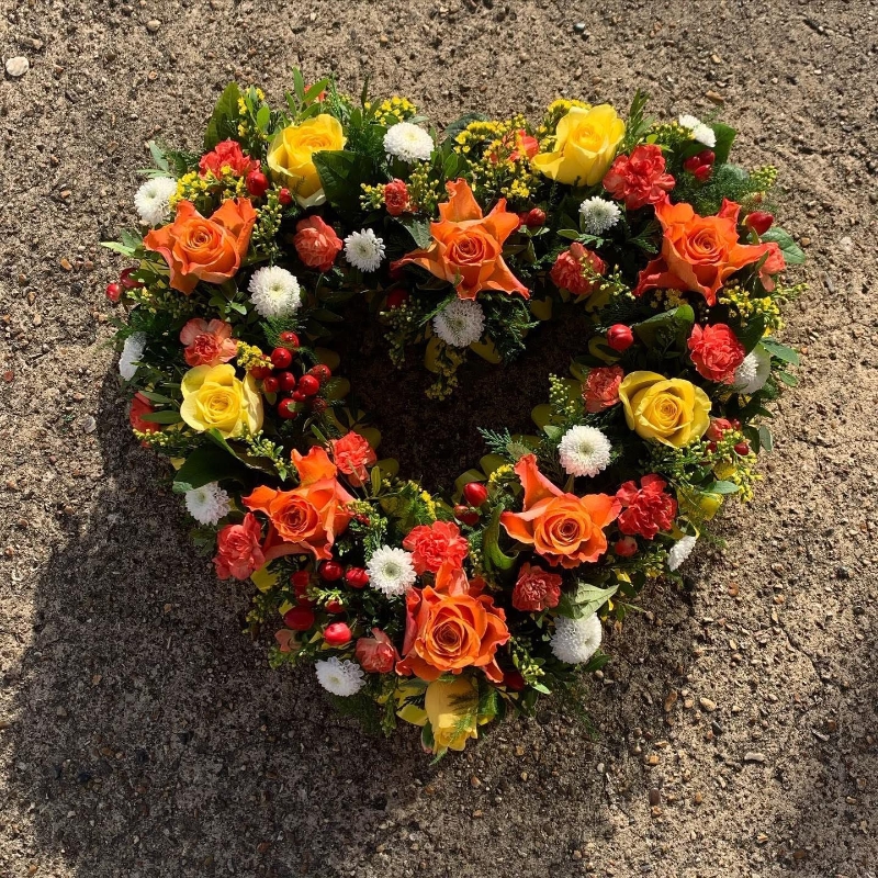 Orange and Yellow Open Heart