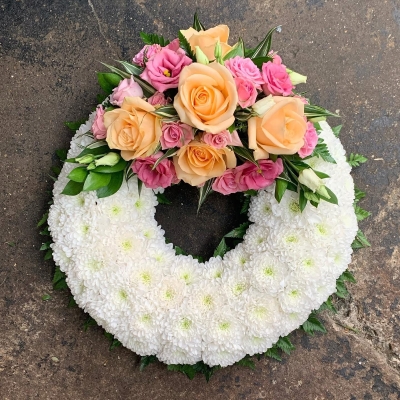 Peach & Pink Based Wreath