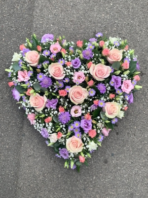 Pink and Lilac Loose Heart