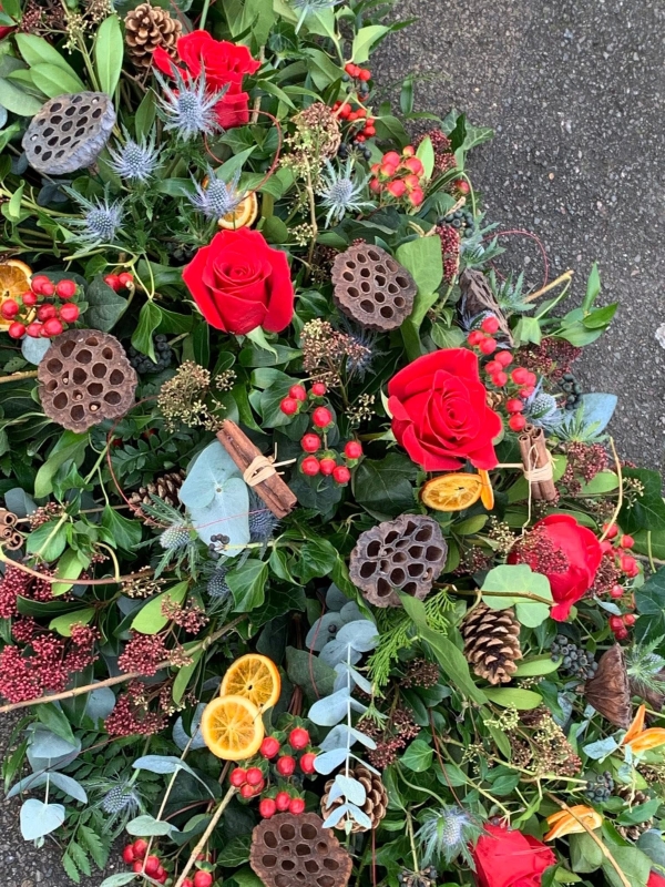 Rustic & Wild Coffin Spray