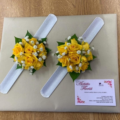 Yellow Wrist Corsage