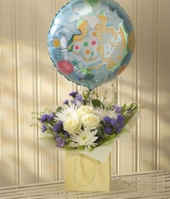 New Baby BOY Aqua & Balloon