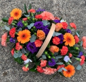 Purple and Orange Trug Basket