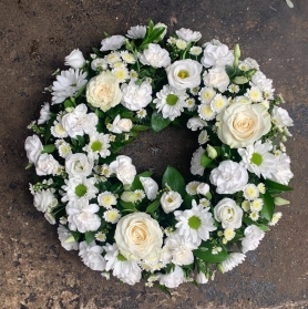 White Loose Wreath