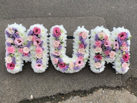 Pink & Lilac Combination Funeral Letters