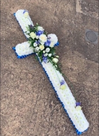 Blue And White Based Cross