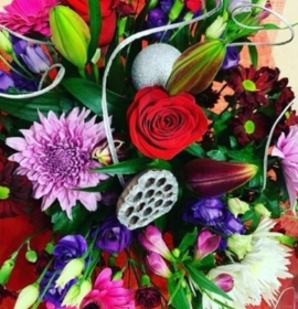 Christmas Mix Aqua Handtied