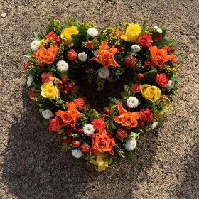 Orange and Yellow Open Heart