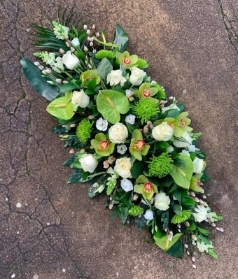 Orchid Mix Coffin Spray