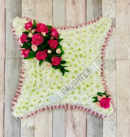 Pink and White Cushion