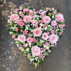 Pretty Pink With a Touch of White Heart