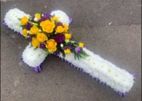 Purple And Yellow Based Cross