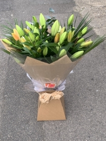 Simply Lilies (White and Orange)