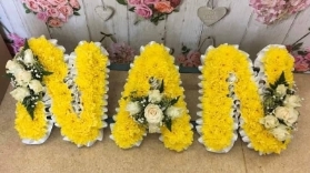 Yellow Based Funeral Letters